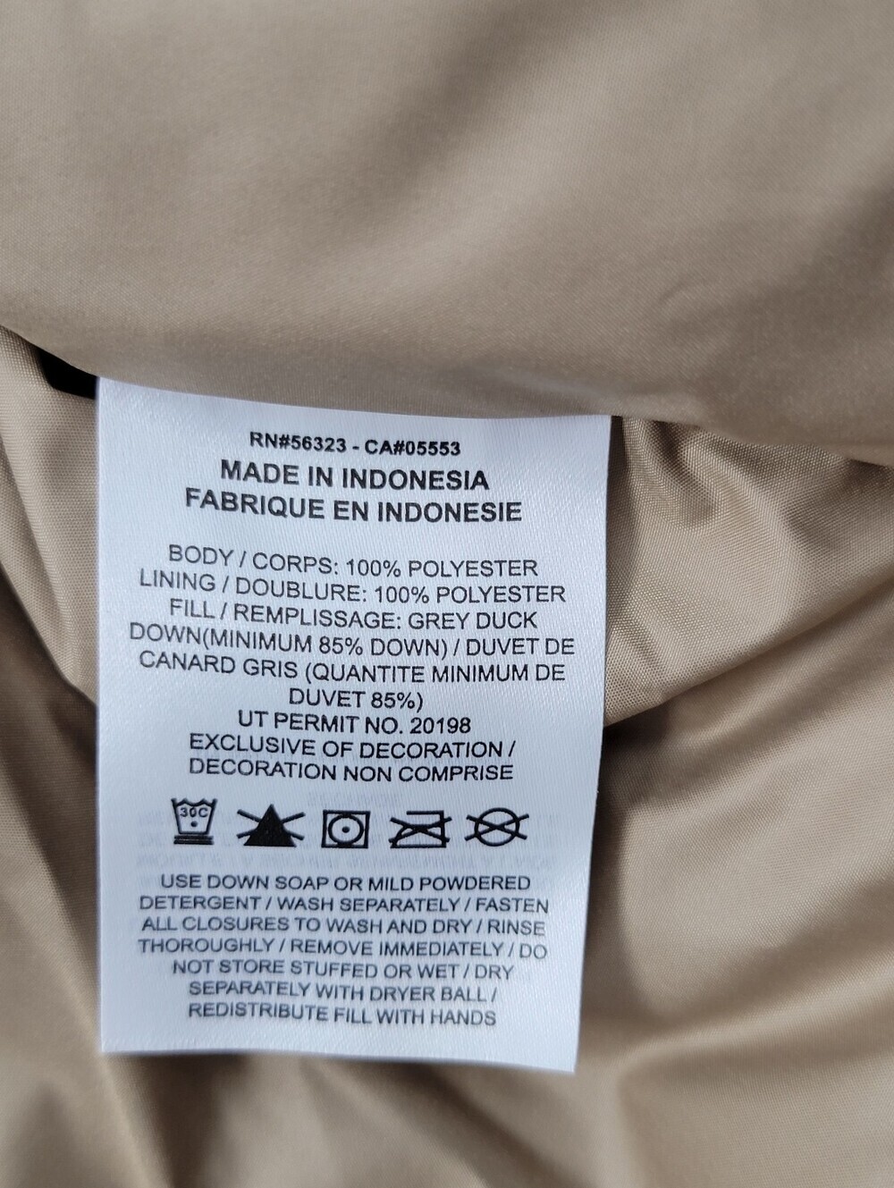 Nike Sportswear Club Men's Size XL Therma-FIT Down Puffer Vest Beige/White New - Picture 11 of 11